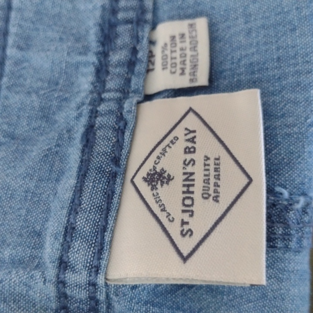 St. John's Bay Light Blue Cotton Cargo Shorts 12P - Picture 5 of 7